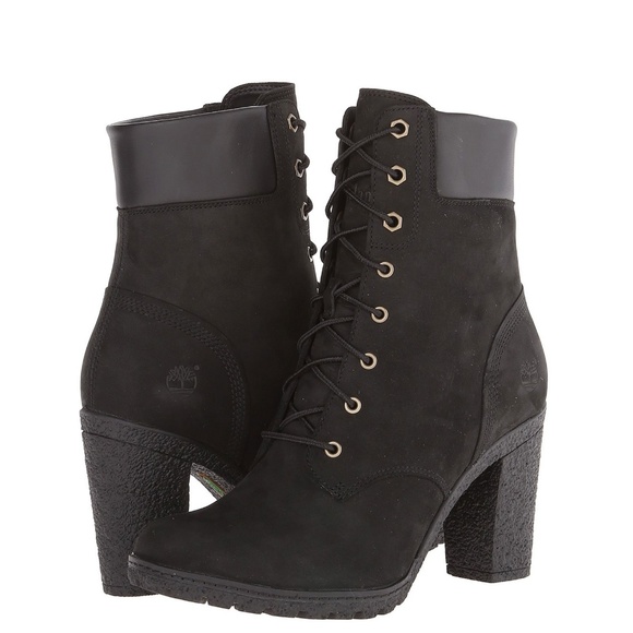 timberland glancy 6 inch heel boot black